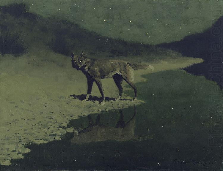 Moonlight, Wolf, Frederic Remington